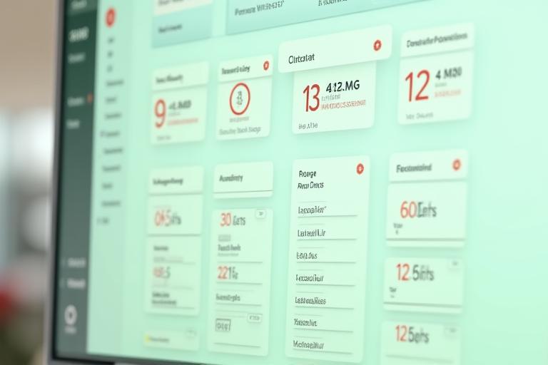 Interactive health dashboard showing graphs for heart rate, sleep, and activity with customizable widgets.