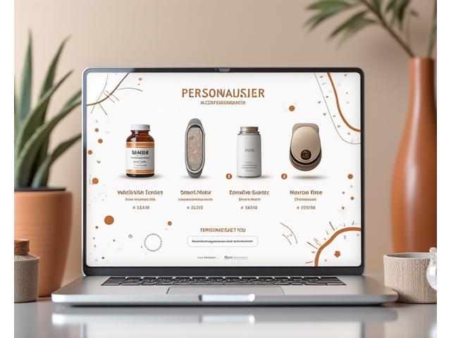 Screen showing AI-powered product recommendations for wellness, with various health products