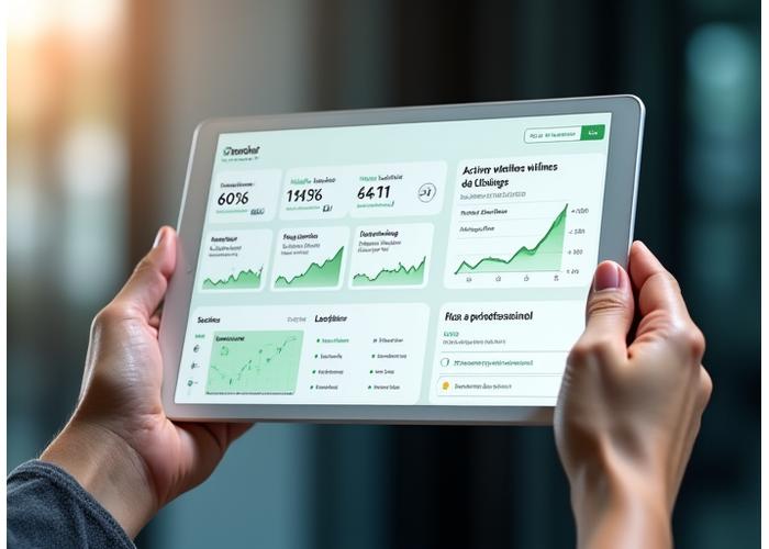 Screenshot of the VitaSprout Gardens digital wellness platform dashboard, showing health tracking, challenges, and support tools.